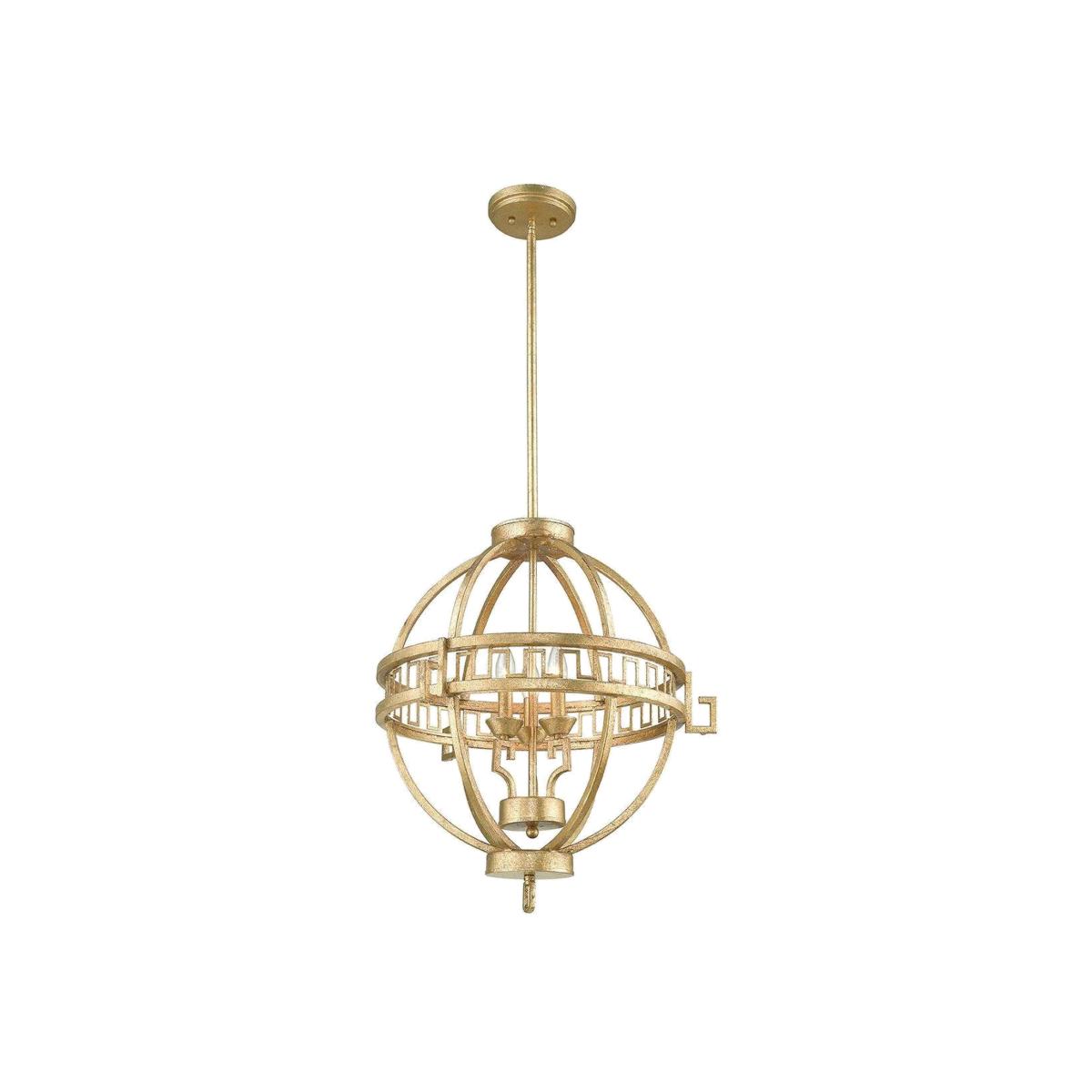 Lemuria 3 Light Globe Spherical Ceiling Pendant Gold, E14 - Gold