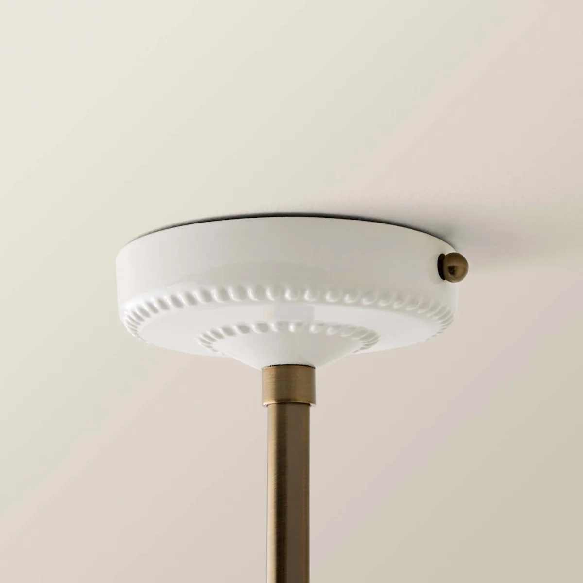 Burford Ceramic Ribbed 3 Drop Diner Bar Ceiling Light - Cream – image 6