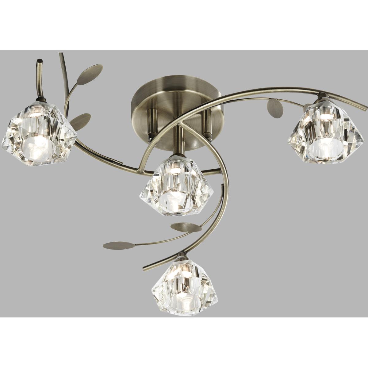 Macai Antique Brass 4Lt Semi-Flush - Antique – image 3