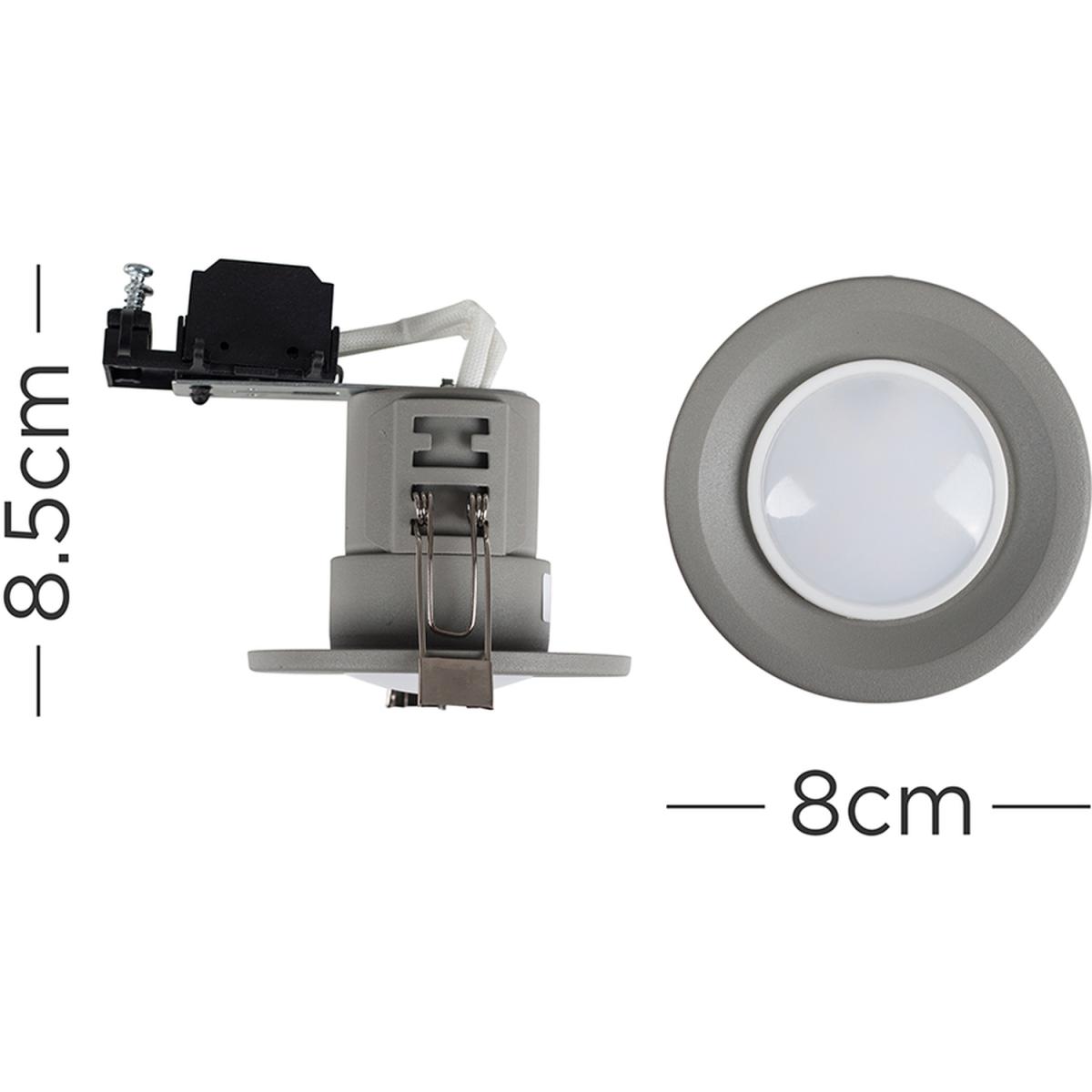 6 Pack Fire Rated Matt Grey GU10 Recessed Ceiling Downlights Spotlights - Grey – image 3