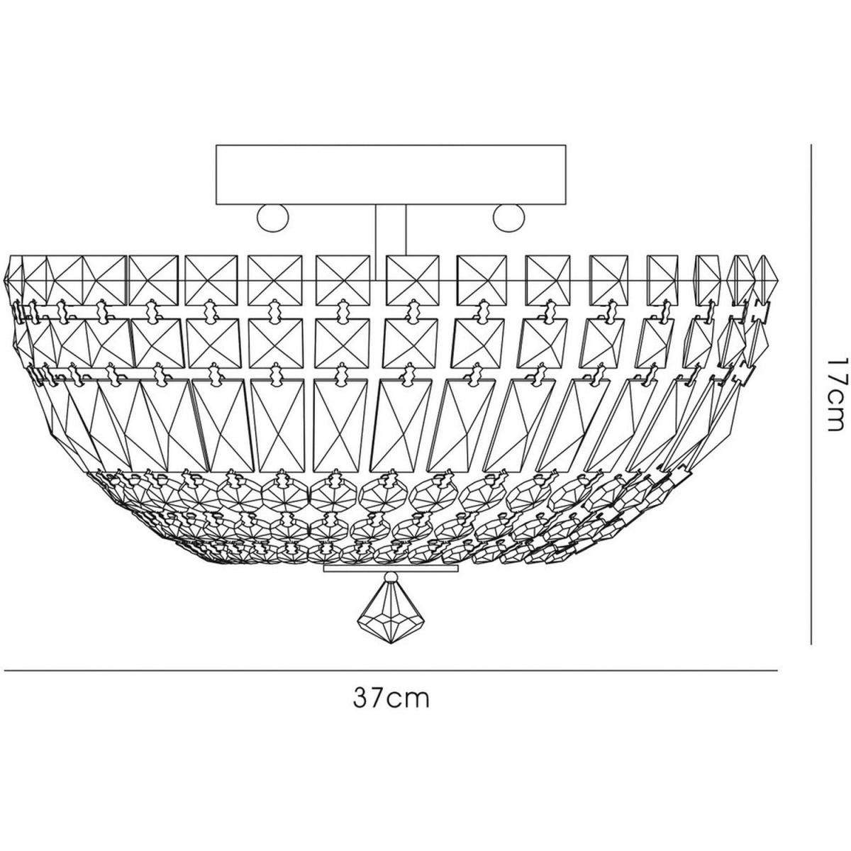Georgina Flush Ceiling 5 Light Polished Chrome, Crystal - Polished Chrome – image 3