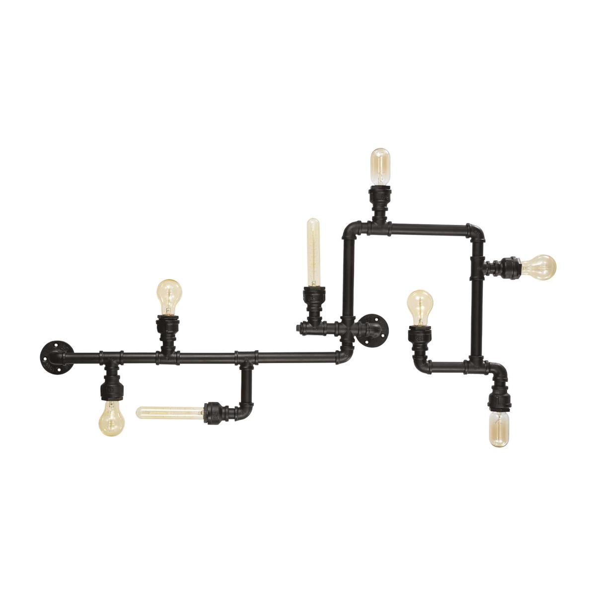 Plumber 8 Light Indoor Wall Ceiling Light - Matt Black