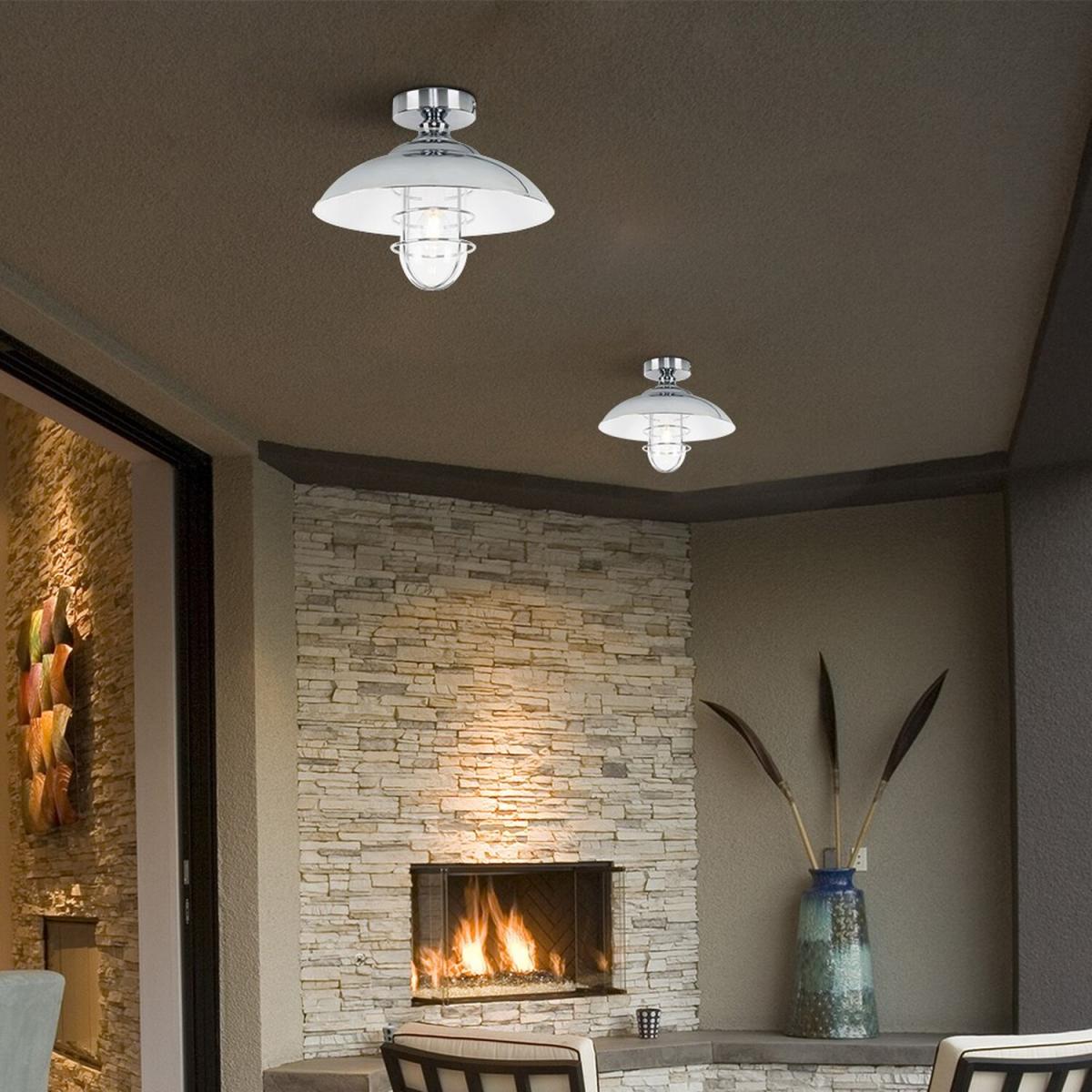 Mitchell Silver Ceiling Light (Semi-Flush) - Silver – image 2