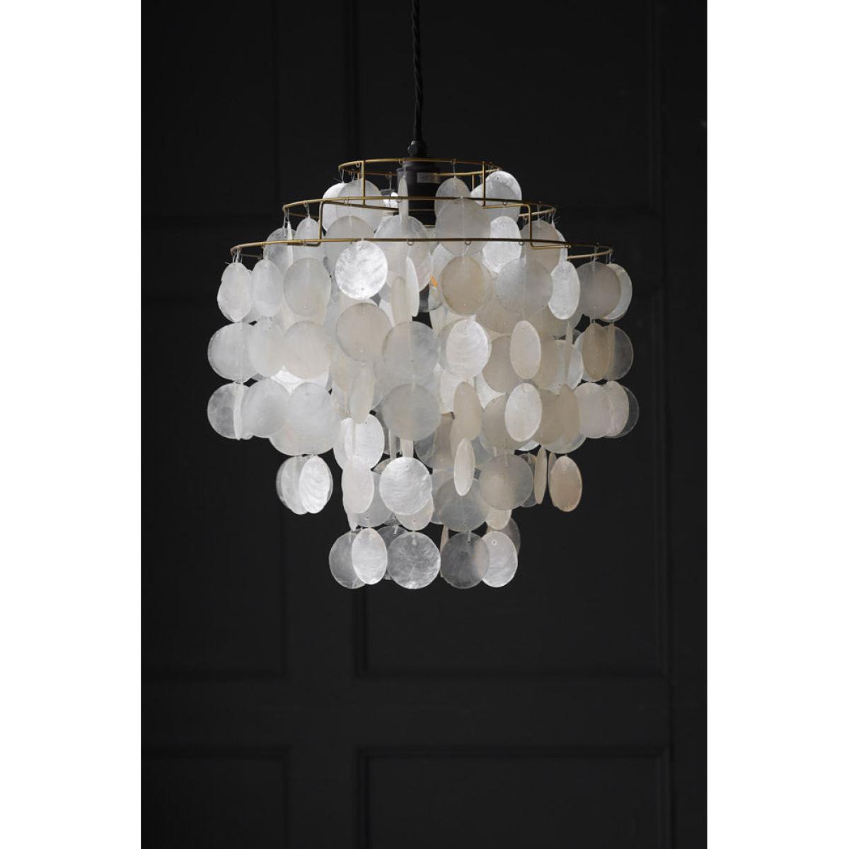 Natural Shell Tiered Ceiling Light Shade – image 2
