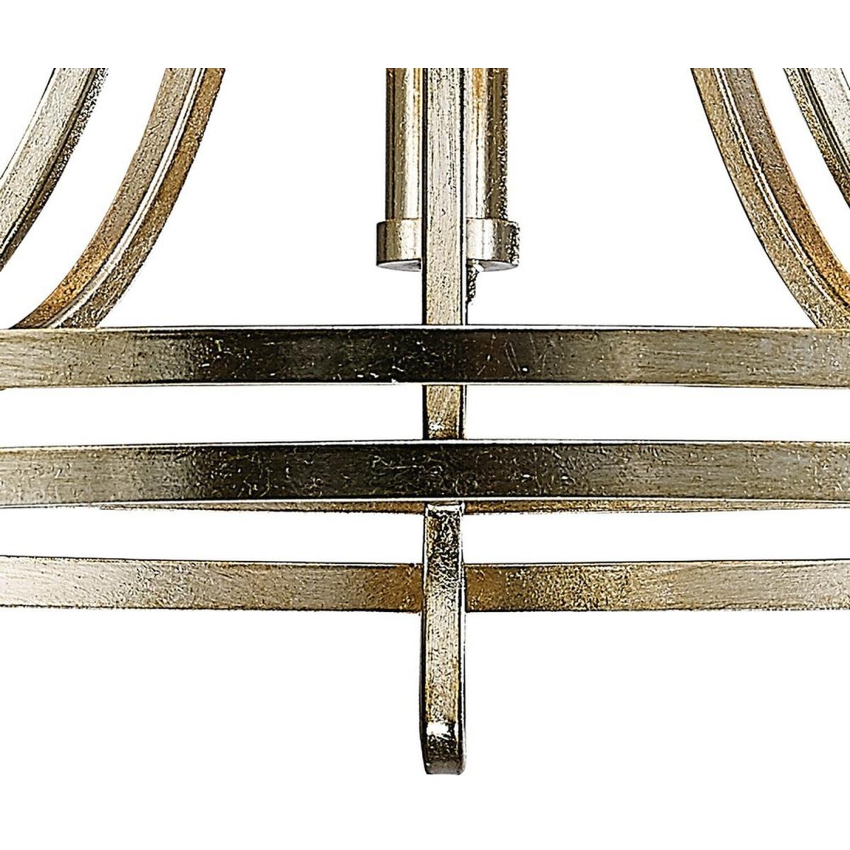 Isabella Ceiling Pendant, Beige Shade E14 Antique Silver, Teak Plated - Antique Silver / 64cm – image 7
