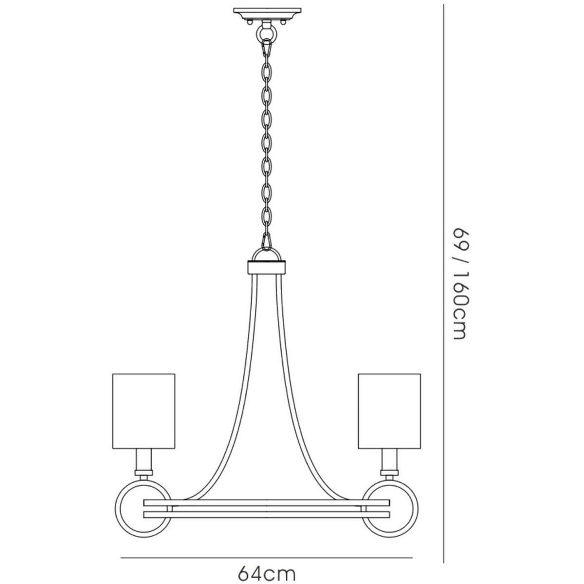Isabella Ceiling Pendant, Beige Shade E14 Antique Silver, Teak Plated - Antique Silver / 64cm – image 8