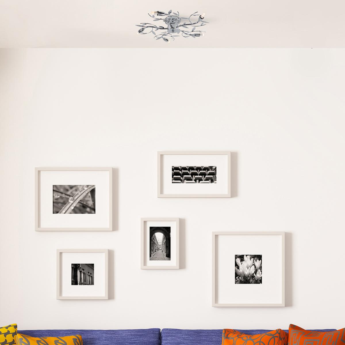 Blossom Modern 5 Way Decorative Silver Chrome Ceiling Light - Silver – image 5