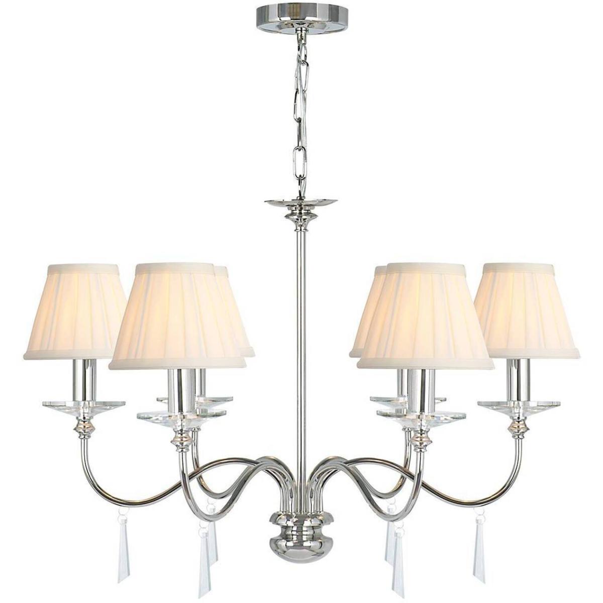 Finsbury Park 6 Light Chandelier Polished Nickel Finish - Shades Not Included - Polished Nickel – image 2