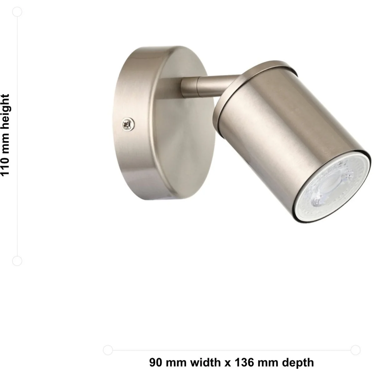 Larbert Brushed Nickel Adjustable Spotlight For Wall Or Ceiling - Brushed Nickel – image 3