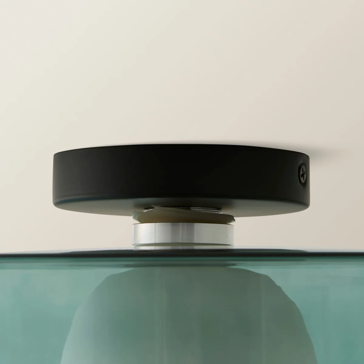 Newbury Glass IP44 Flush Ceiling Light - Green / Yes - Green – image 4