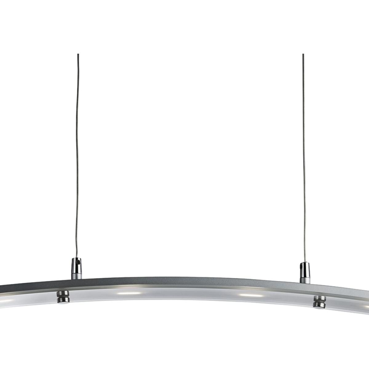 Miami Silver 4Lt LED Curved Pendant  - Chrome – image 2