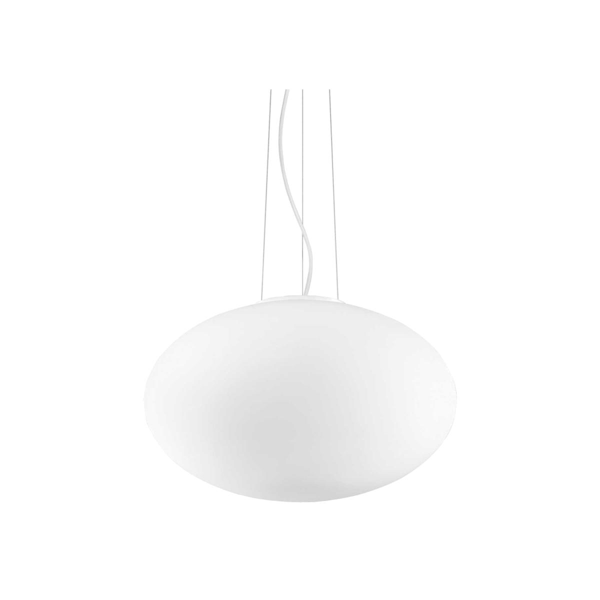 Candy 1 Light Globe Ceiling Pendant - White / 40cm
