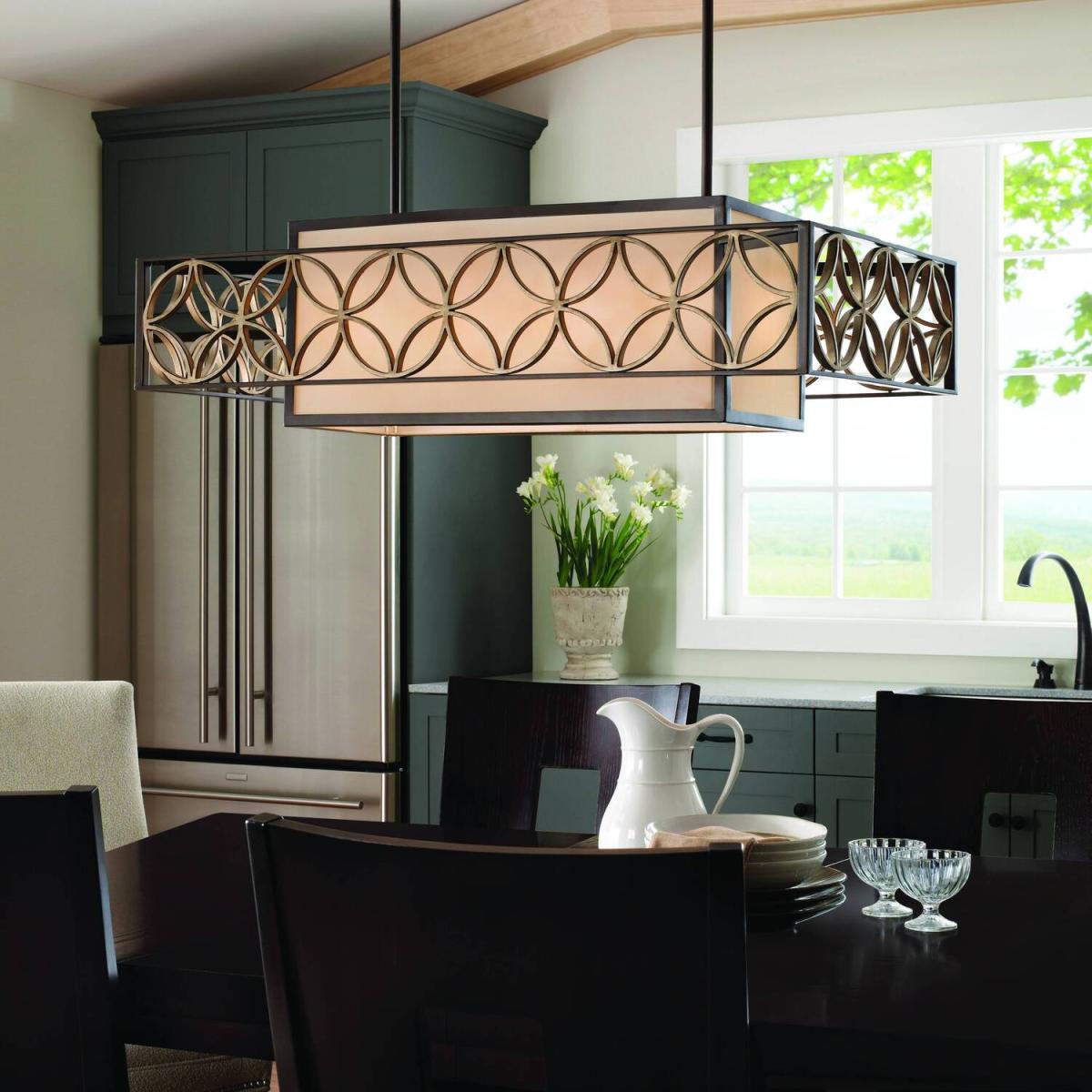 Remy 4 Light Ceiling Pendant Bar Gold, Bronze, E27 - Heritage Bronze – image 2