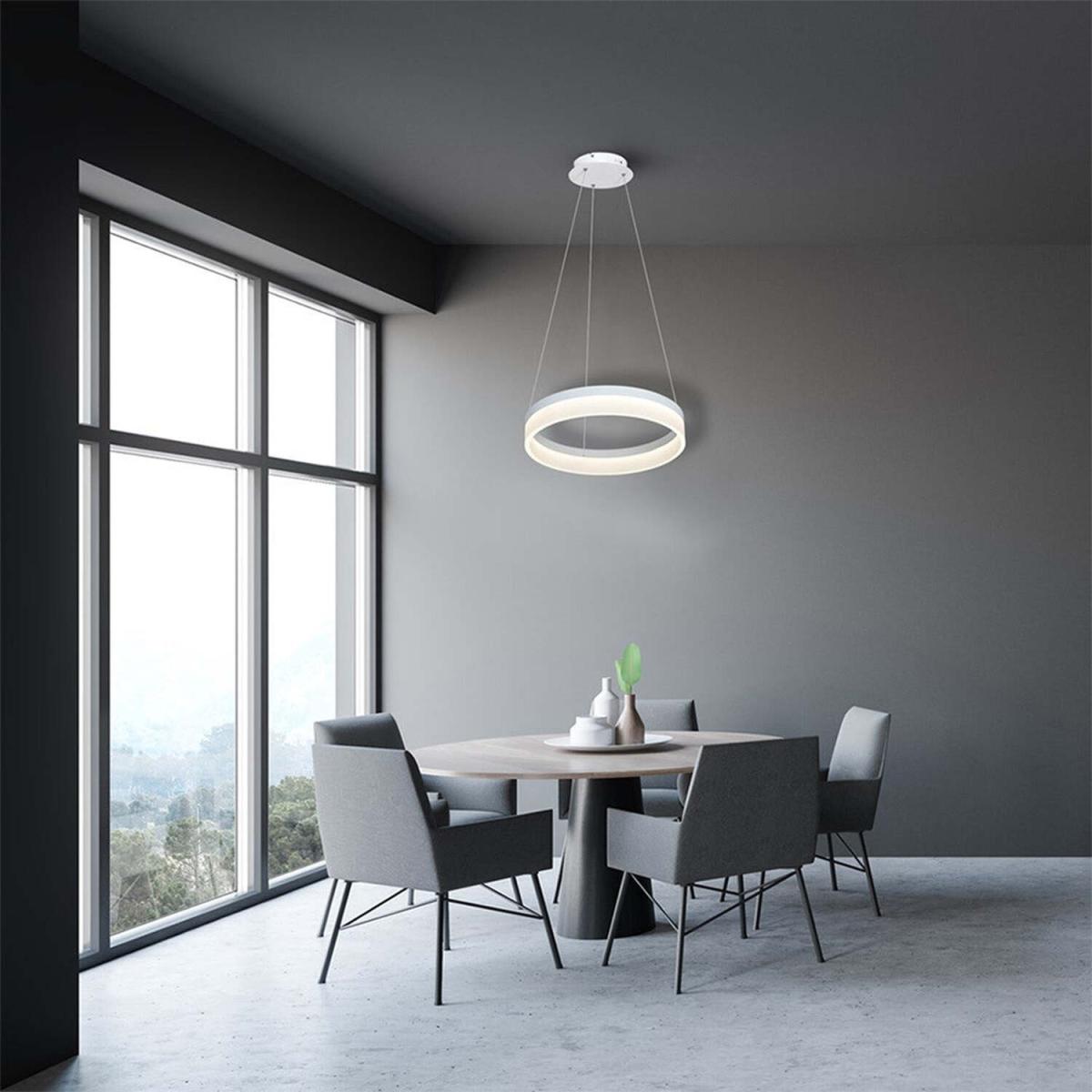 Milagro Pendant Lamp Ring 24W Led White - White – image 4