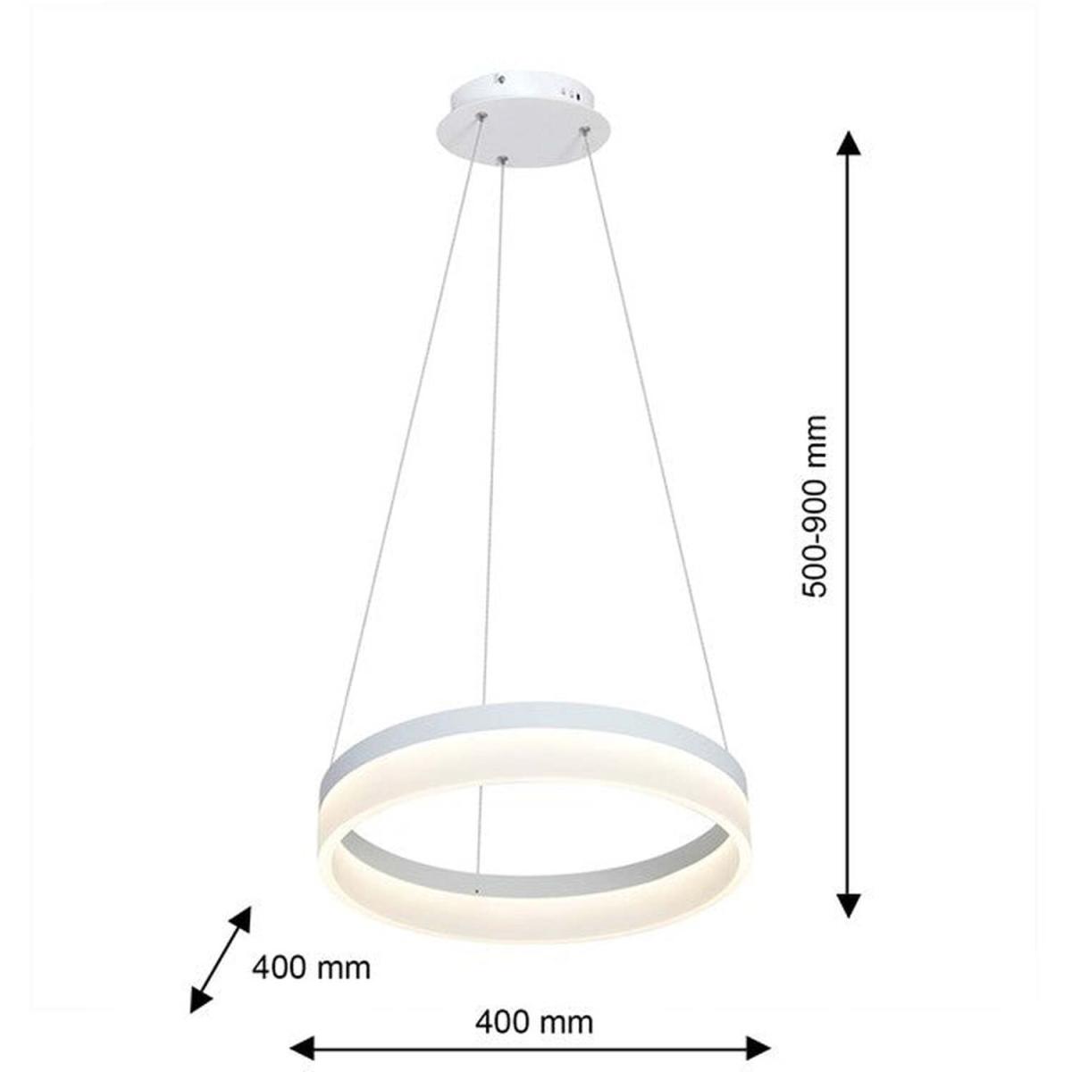 Milagro Pendant Lamp Ring 24W Led White - White – image 6