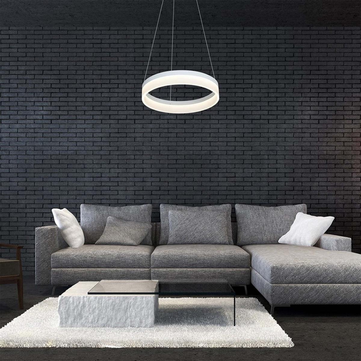 Milagro Pendant Lamp Ring 24W Led White - White – image 1