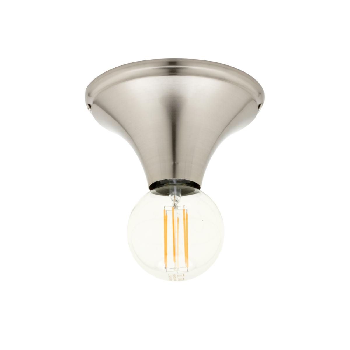 Pack of 2 Rosa 1 Light Flush Ceiling Cap Light - Satin Nickel – image 4