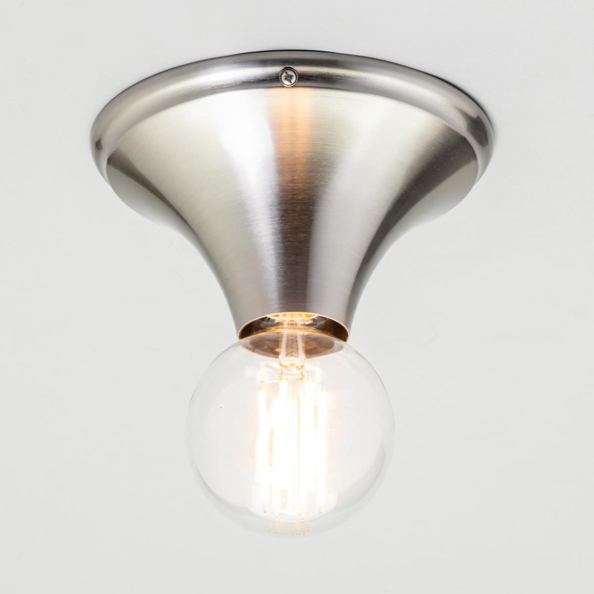 Pack of 2 Rosa 1 Light Flush Ceiling Cap Light - Satin Nickel – image 6