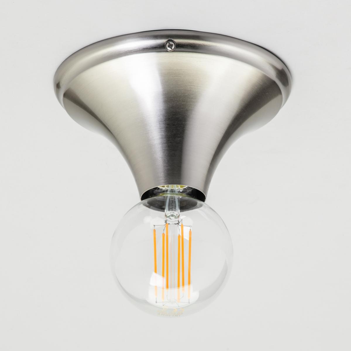 Pack of 2 Rosa 1 Light Flush Ceiling Cap Light - Satin Nickel – image 7