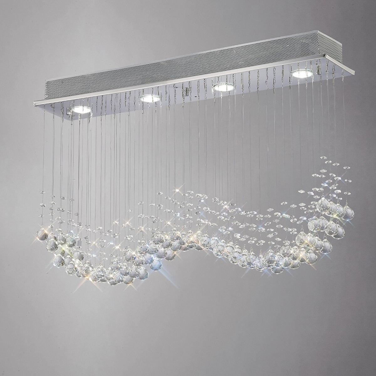 Colorado Ceiling Cluster Pendant Line 4 Light Polished Chrome, Crystal - Polished Chrome – image 2