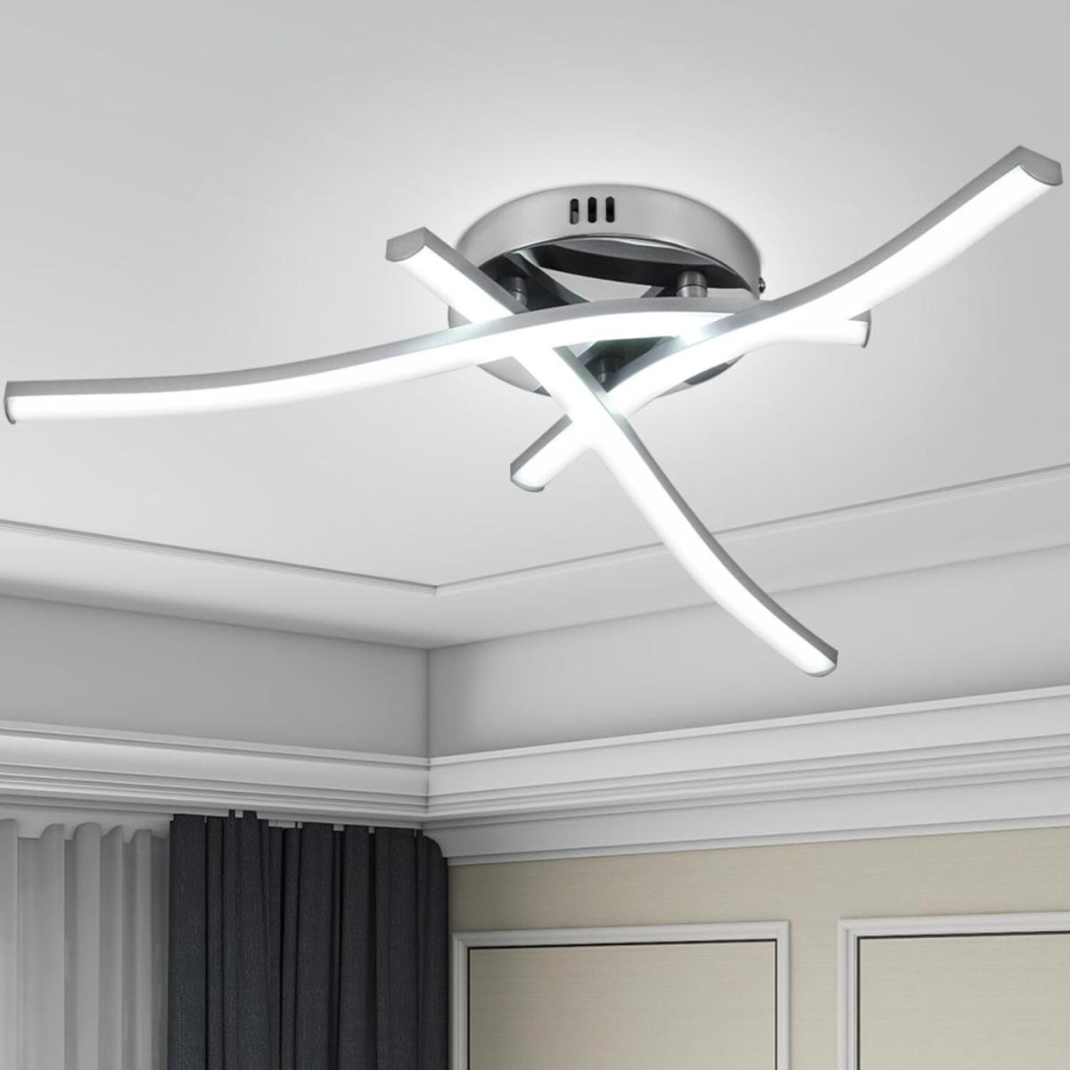 Semi Flushed 22W Ceiling light with 3 Built in LED Boards - Chrome and Silver – image 2