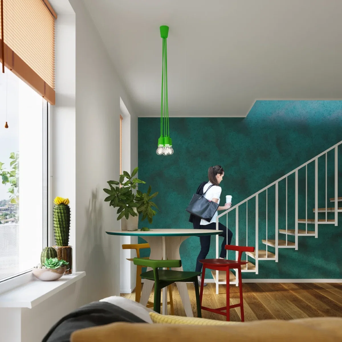 Pendant lamp DIEGO 1 black - green – image 7