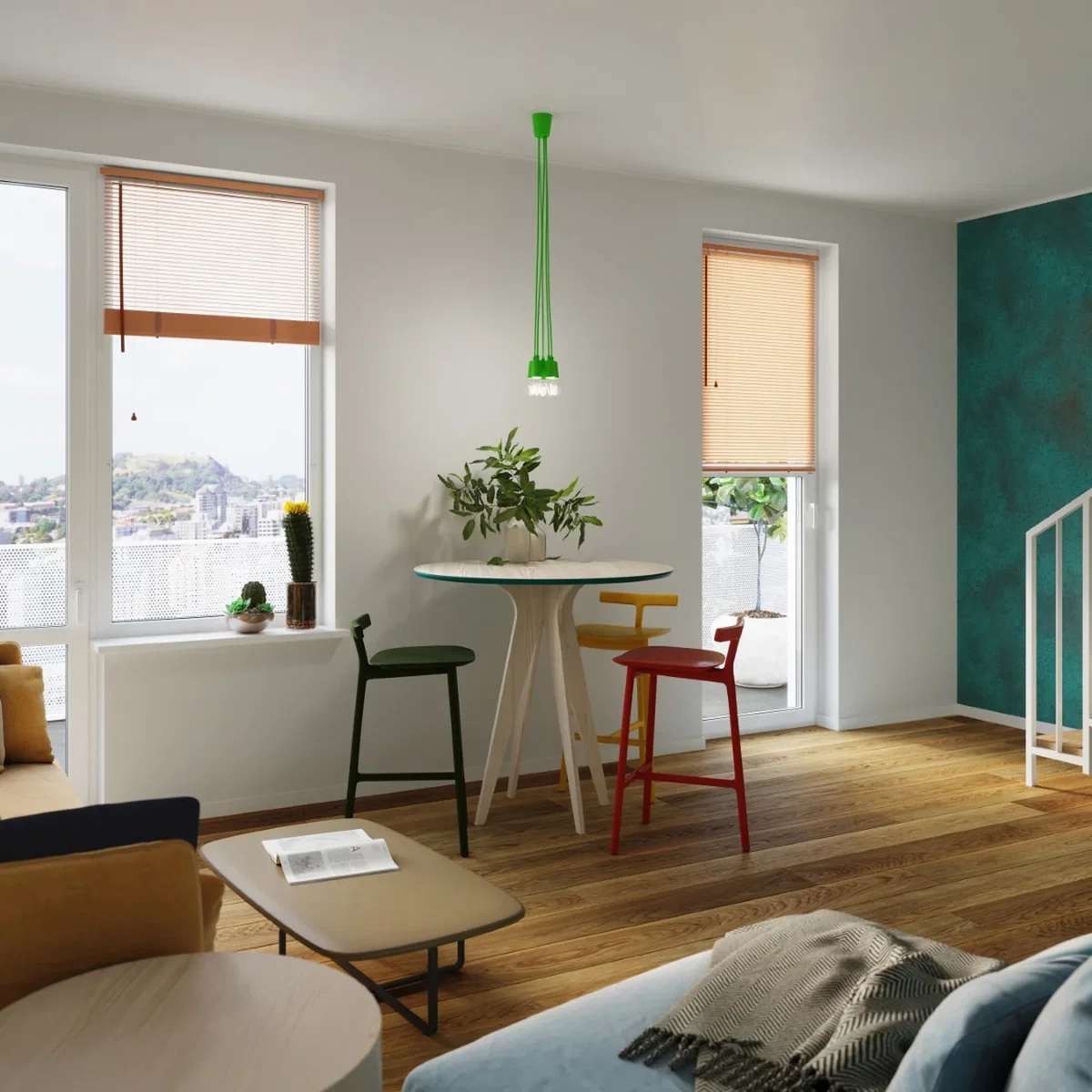 Pendant lamp DIEGO 1 black - green – image 8