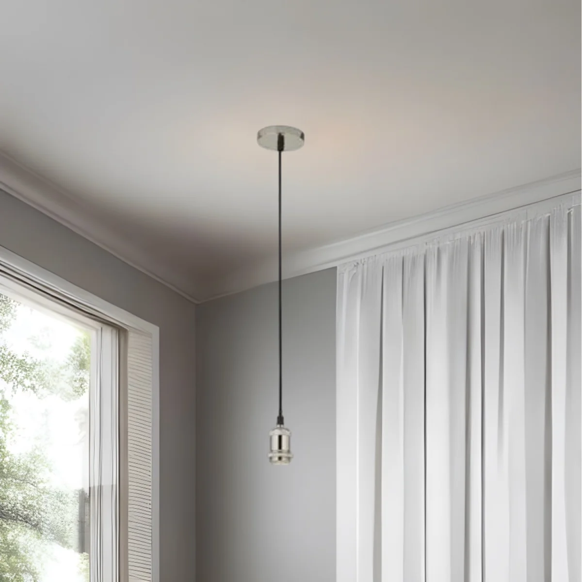 CGC CASSIE 1.5m adjustable E27 Ceiling Pendant and Matching ceiling Rose - Antique Brass and Brown – image 13
