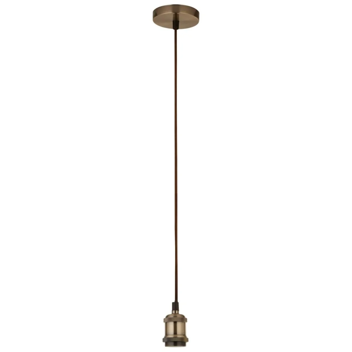 CGC CASSIE 1.5m adjustable E27 Ceiling Pendant and Matching ceiling Rose - Antique Brass and Brown – image 19