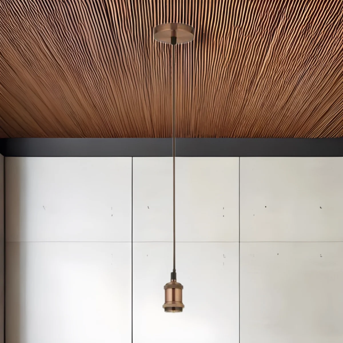 CGC CASSIE 1.5m adjustable E27 Ceiling Pendant and Matching ceiling Rose - Antique Brass and Brown – image 29