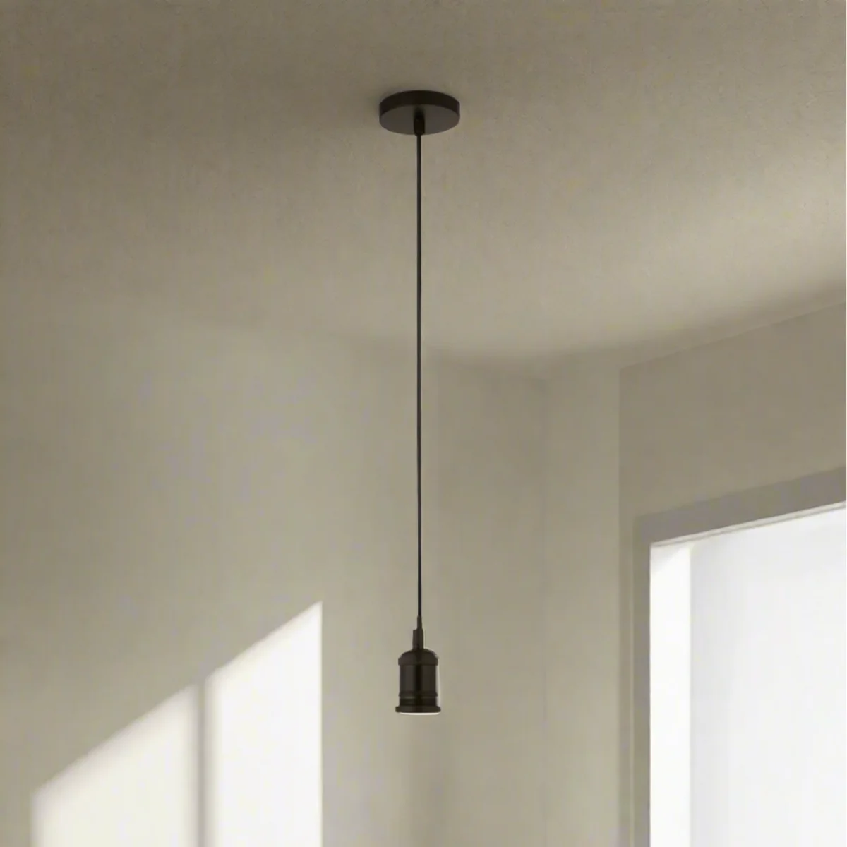 CGC CASSIE 1.5m adjustable E27 Ceiling Pendant and Matching ceiling Rose - Antique Brass and Brown – image 35