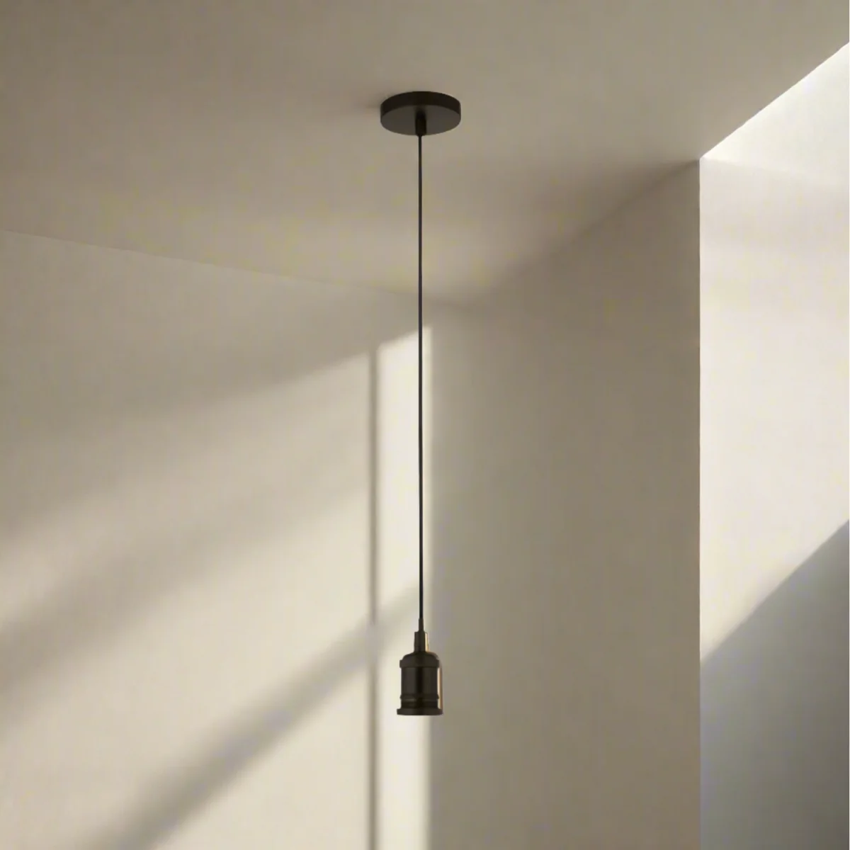 CGC CASSIE 1.5m adjustable E27 Ceiling Pendant and Matching ceiling Rose - Antique Brass and Brown – image 36