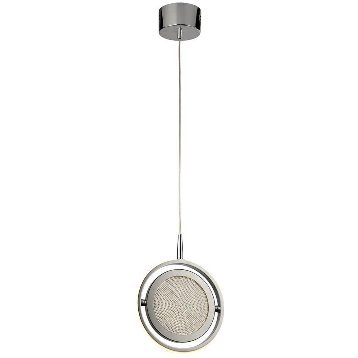 Gyroscope 1 Light LED Ring Pendant Chrome, Crystal Sand 3000K - Chrome – image 2