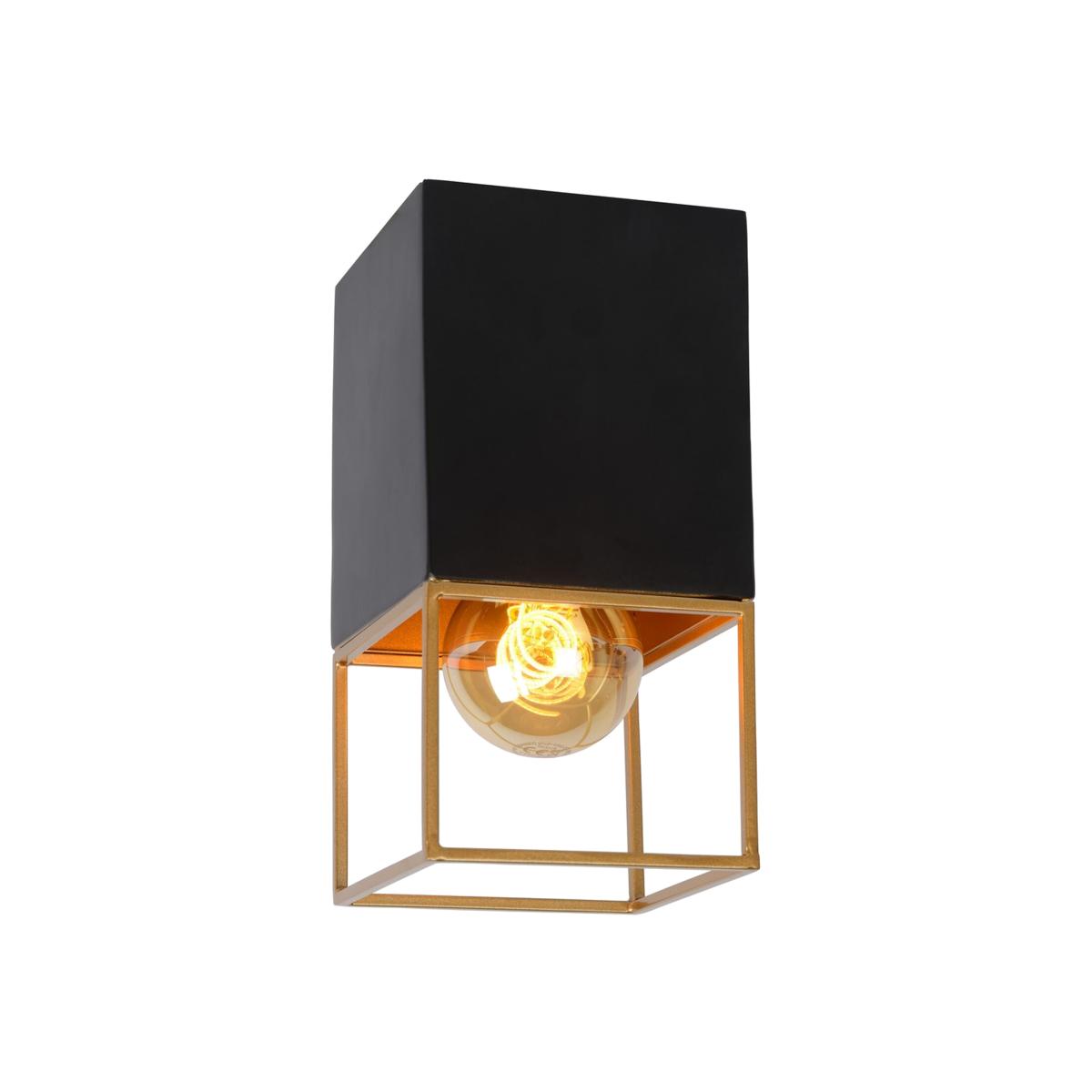 Rixt Modern Flush Ceiling Light Black - Black / 10cm
