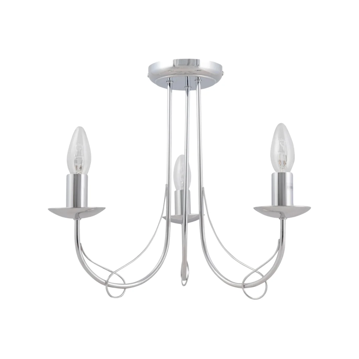 Lars 3lt Flush Ceiling Light - Polished Chrome Plate – image 1