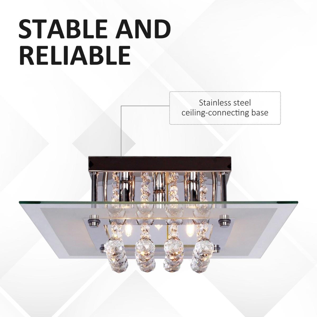 Crystal Raindrop Celling Light - SIlver – image 10