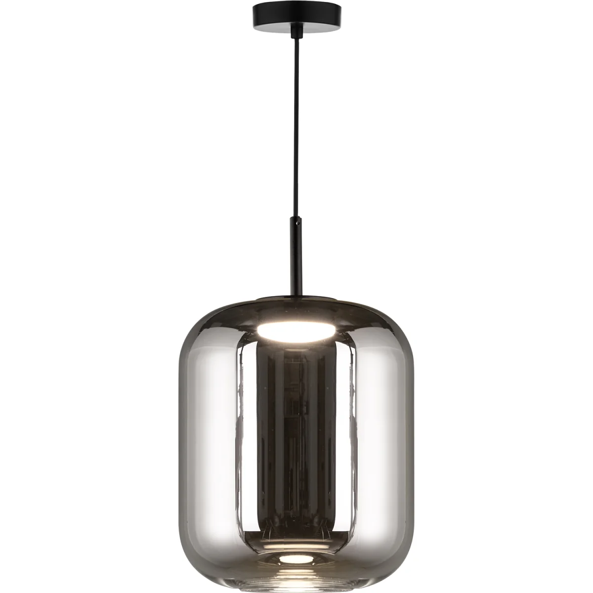 Jurek Pendant Satin Black Smoked Glass – image 2