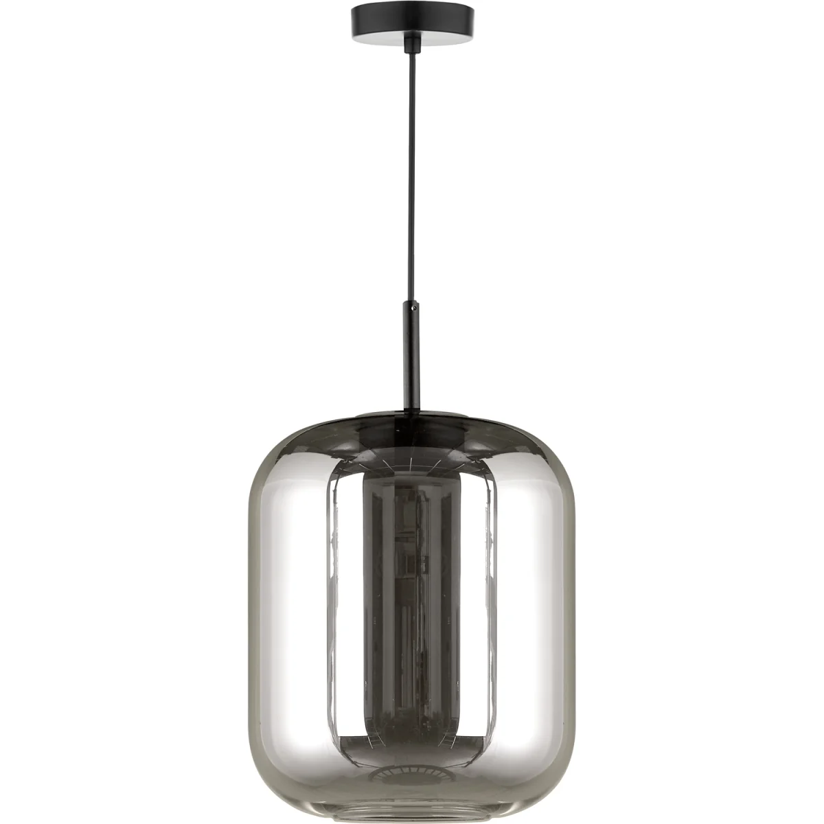 Jurek Pendant Satin Black Smoked Glass – image 3