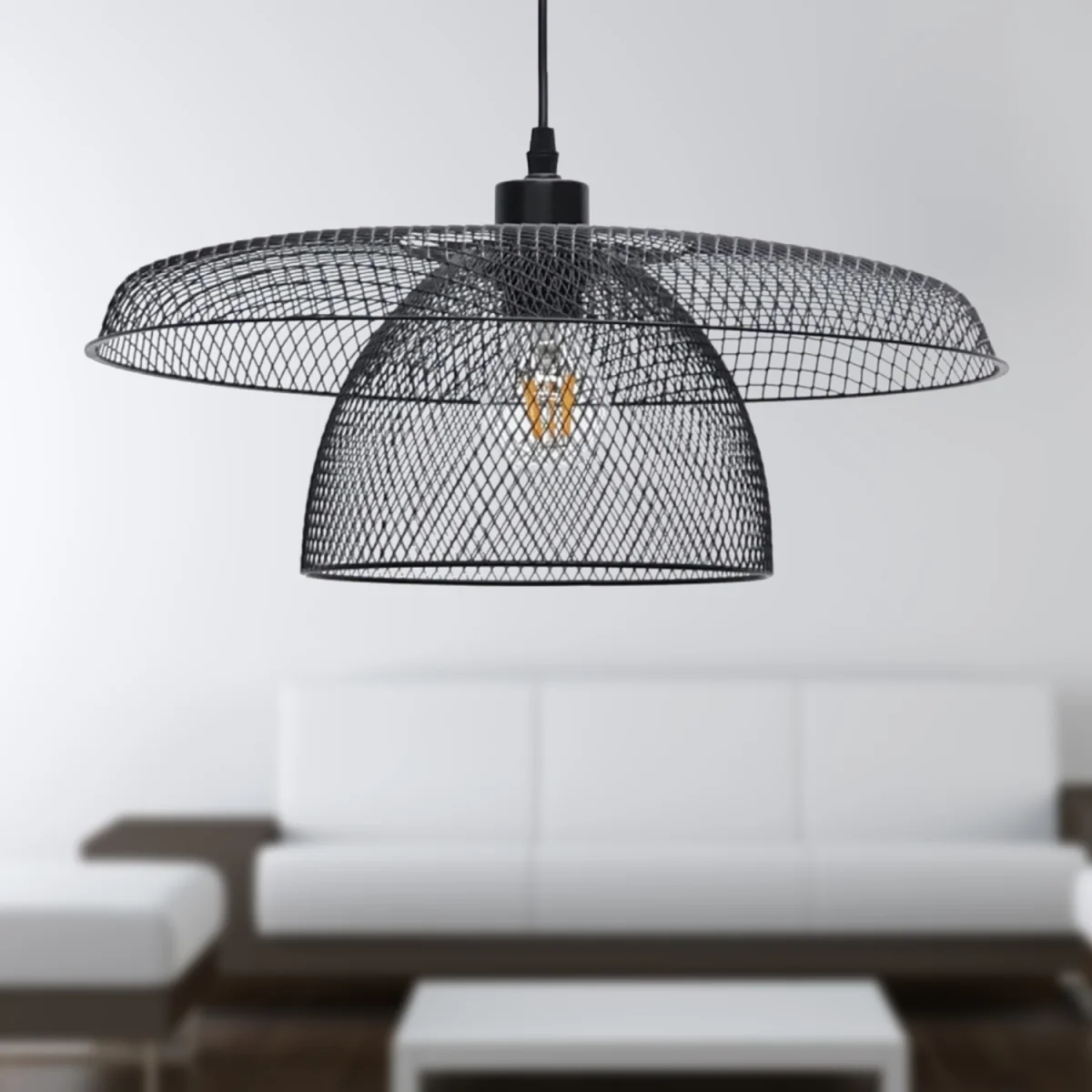 Cassidy Ceiling Single Pendant Light - Matt Black Paint – image 5