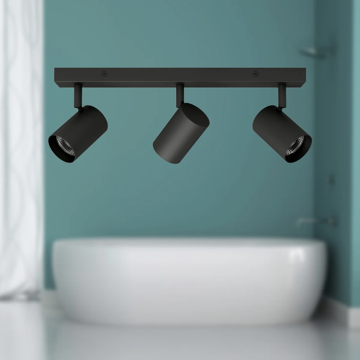 Eden 3lt Bathroom Ceiling Spotlight - Matt Black Paint – image 4