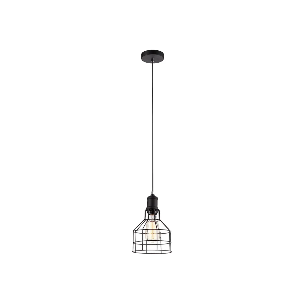Italux Lighting Industrial Pendant Light Black P - Black