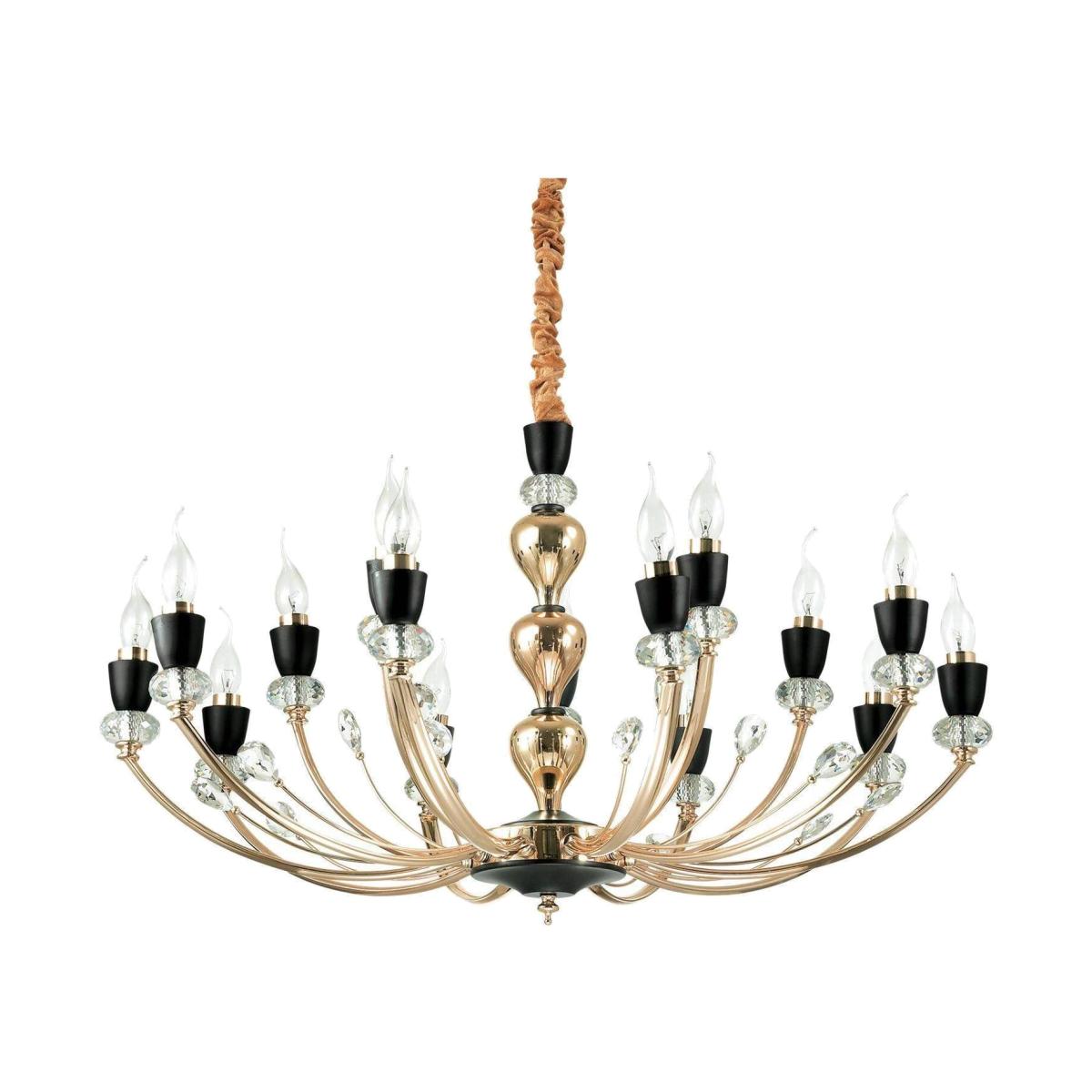 Vanity 15 Light Pendant Light - Black
