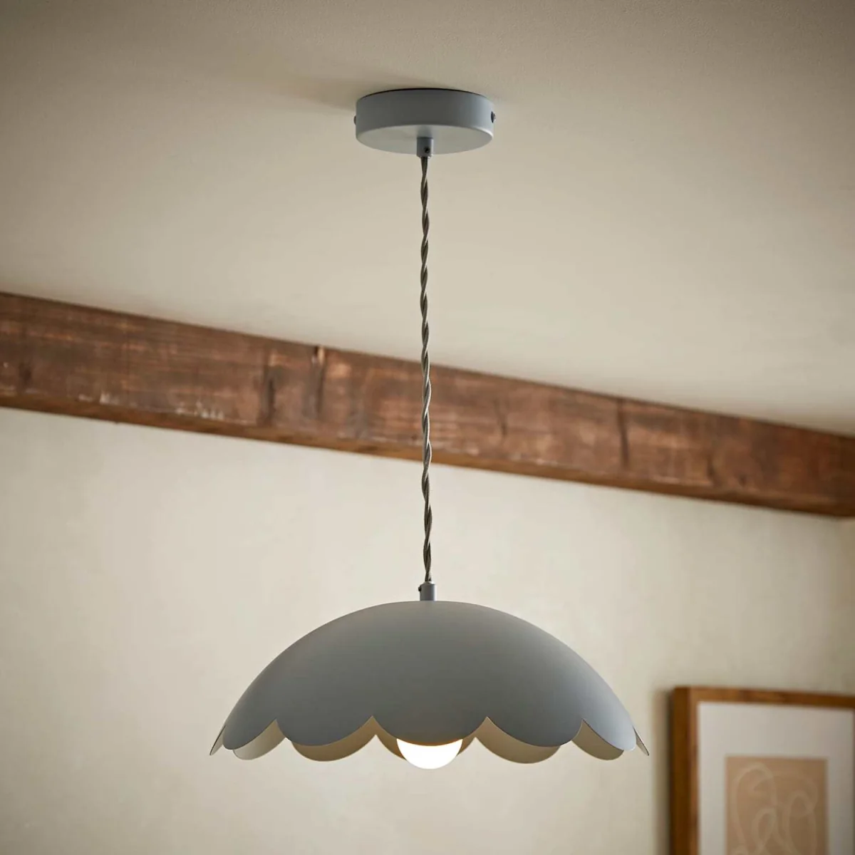 Millie Scallop Pendant Ceiling Light - Blue / 0.67kg – image 2