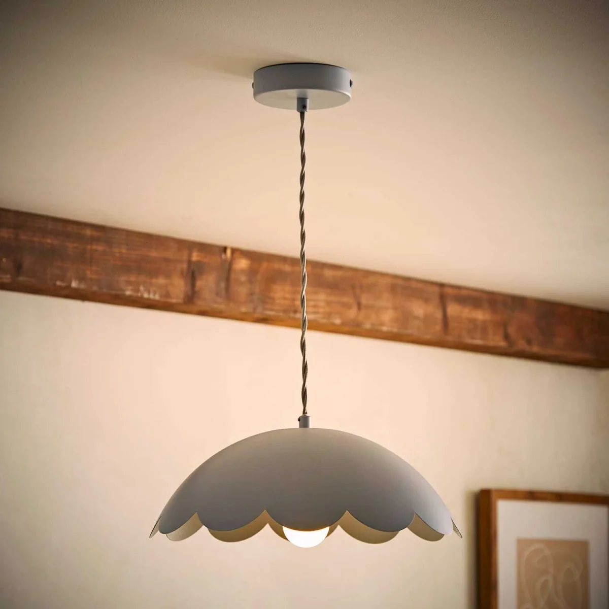 Millie Scallop Pendant Ceiling Light - Blue / 0.67kg – image 3