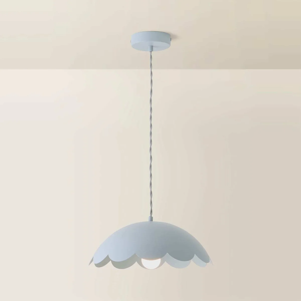 Millie Scallop Pendant Ceiling Light - Blue / 0.67kg – image 4