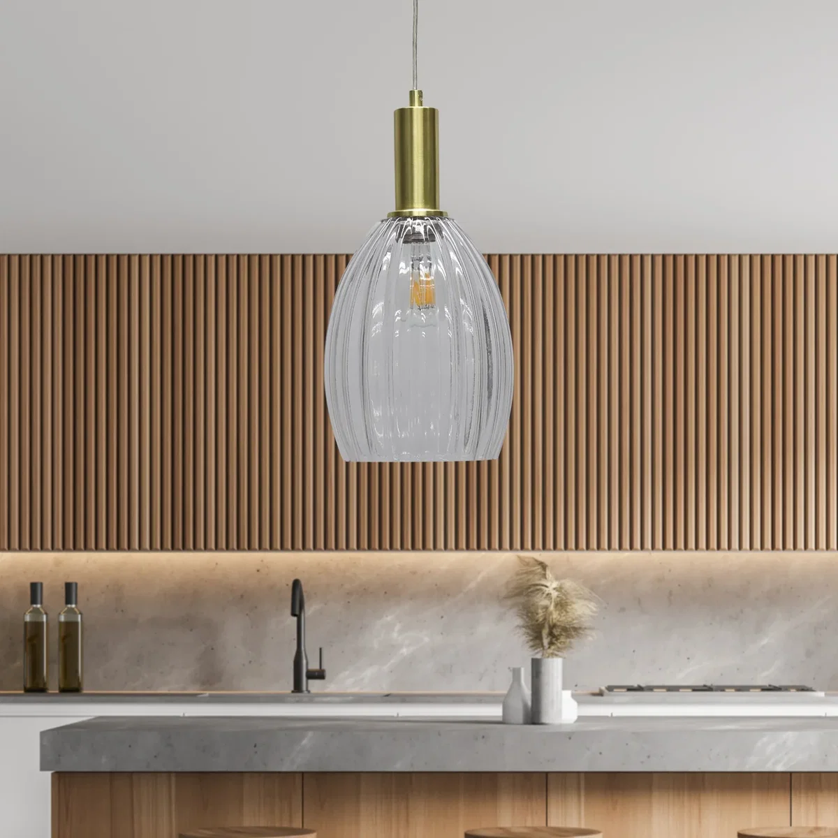 Celine Satin Brass Ceiling Pendant Flex Suspension Kit For Shades - Satin Brass – image 2