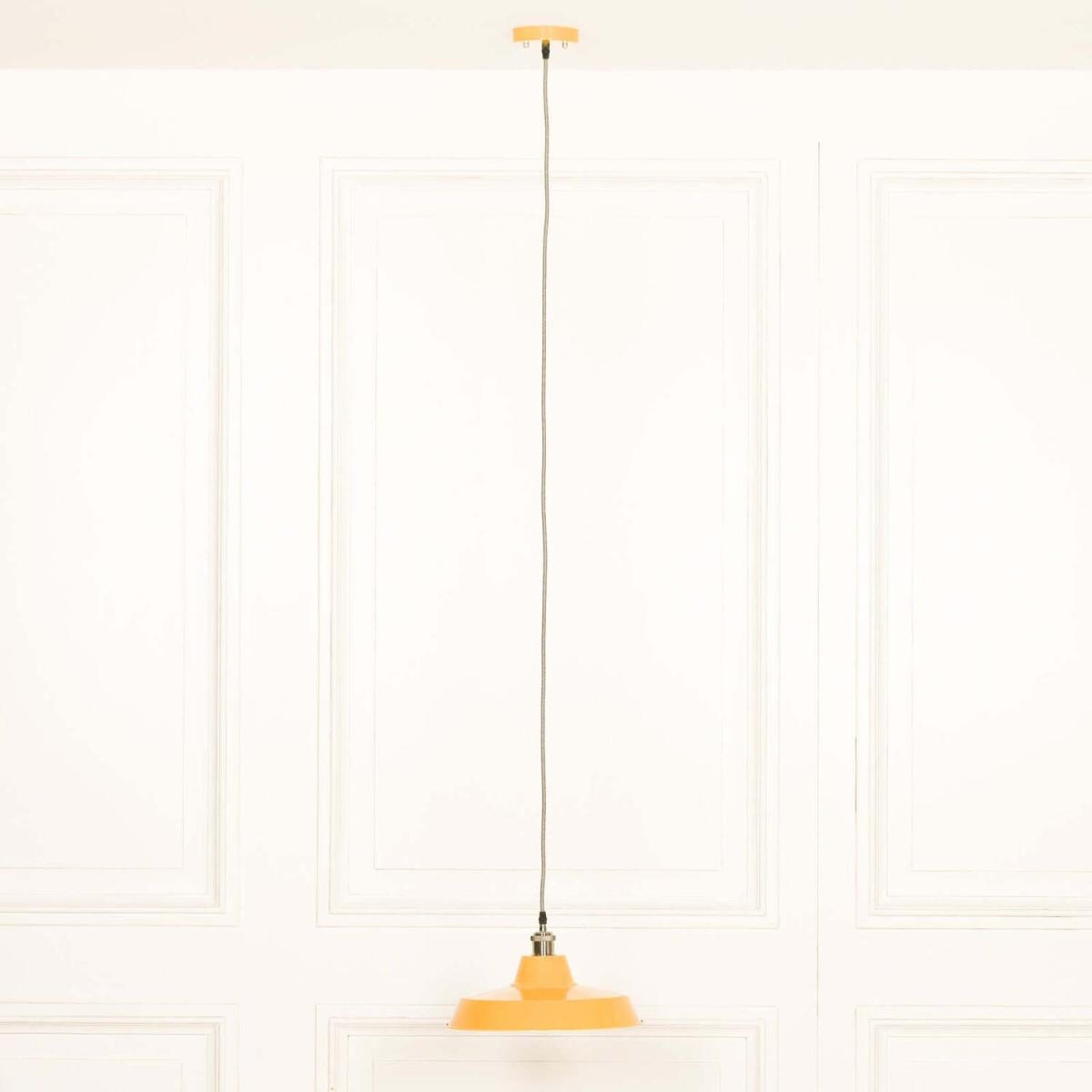 Mustard Yellow Pendant Ceiling Light Factory Style - Mustard – image 3