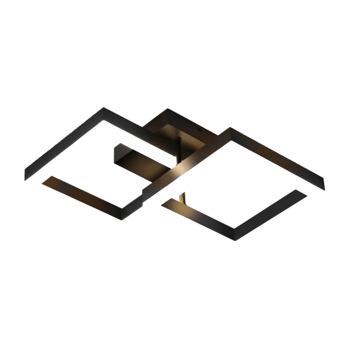 Modern Square 3 Colour Mode LED Flush Mount Ceiling Light - Black – image 1