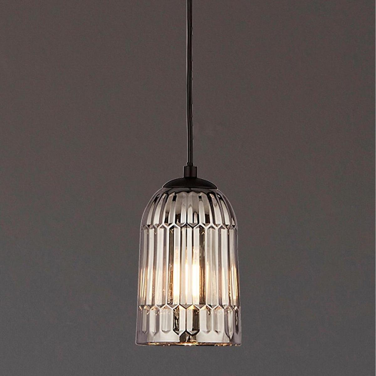 CGC INDIE Smokey Glass Adjustable Pendant Ceiling Light - grey – image 2