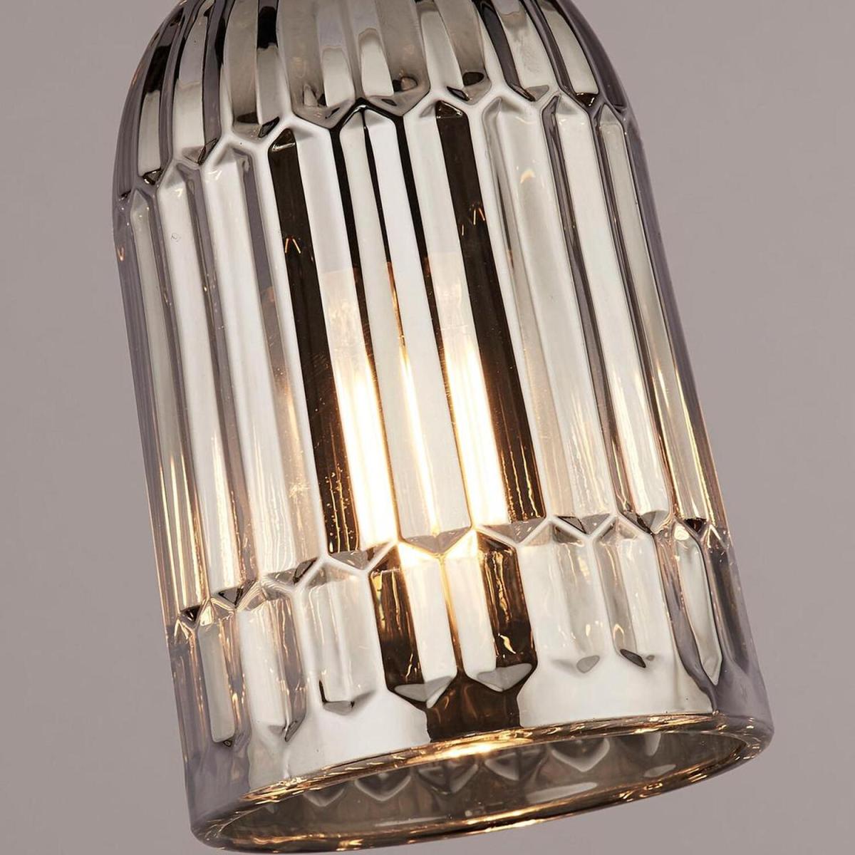 CGC INDIE Smokey Glass Adjustable Pendant Ceiling Light - grey – image 3